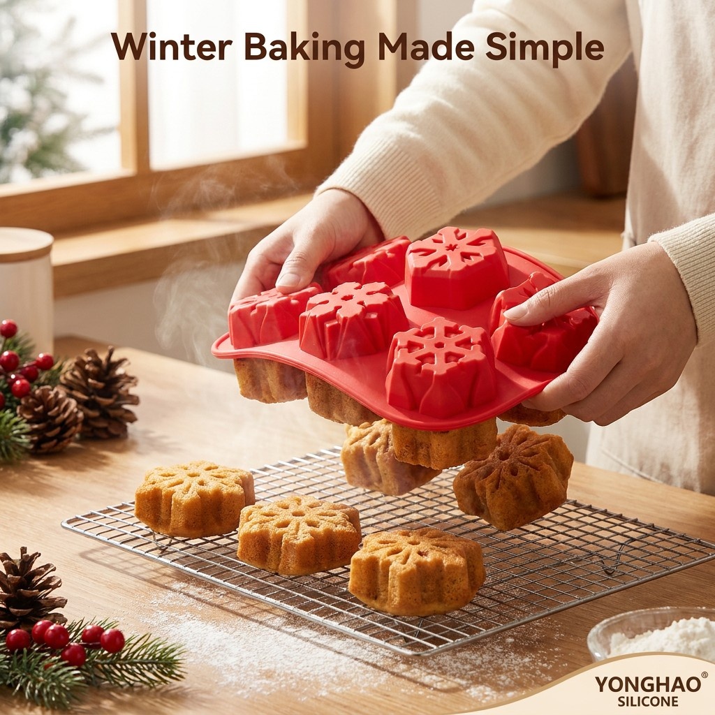 6‑Cavity Snowflake Silicone Mo - Eco Soap ulasan dan harga