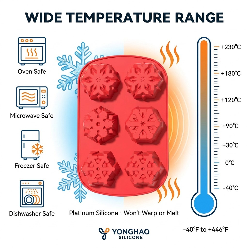 6‑Cavity Snowflake Silicone Mo - Eco Soap ulasan dan harga