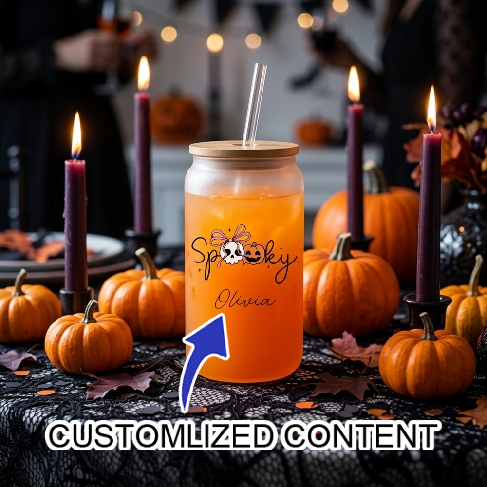 Custom Name Spooky Halloween G - Reusable Straw ulasan dan harga