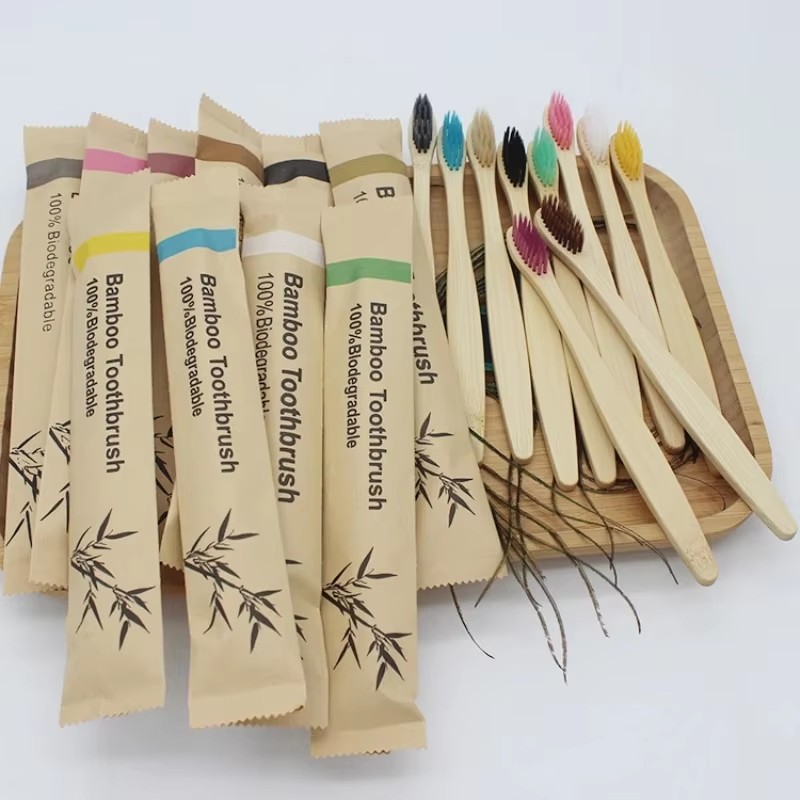 5/15pcs Colorful Toothbrush Na - Bamboo Toothbrush ulasan dan harga