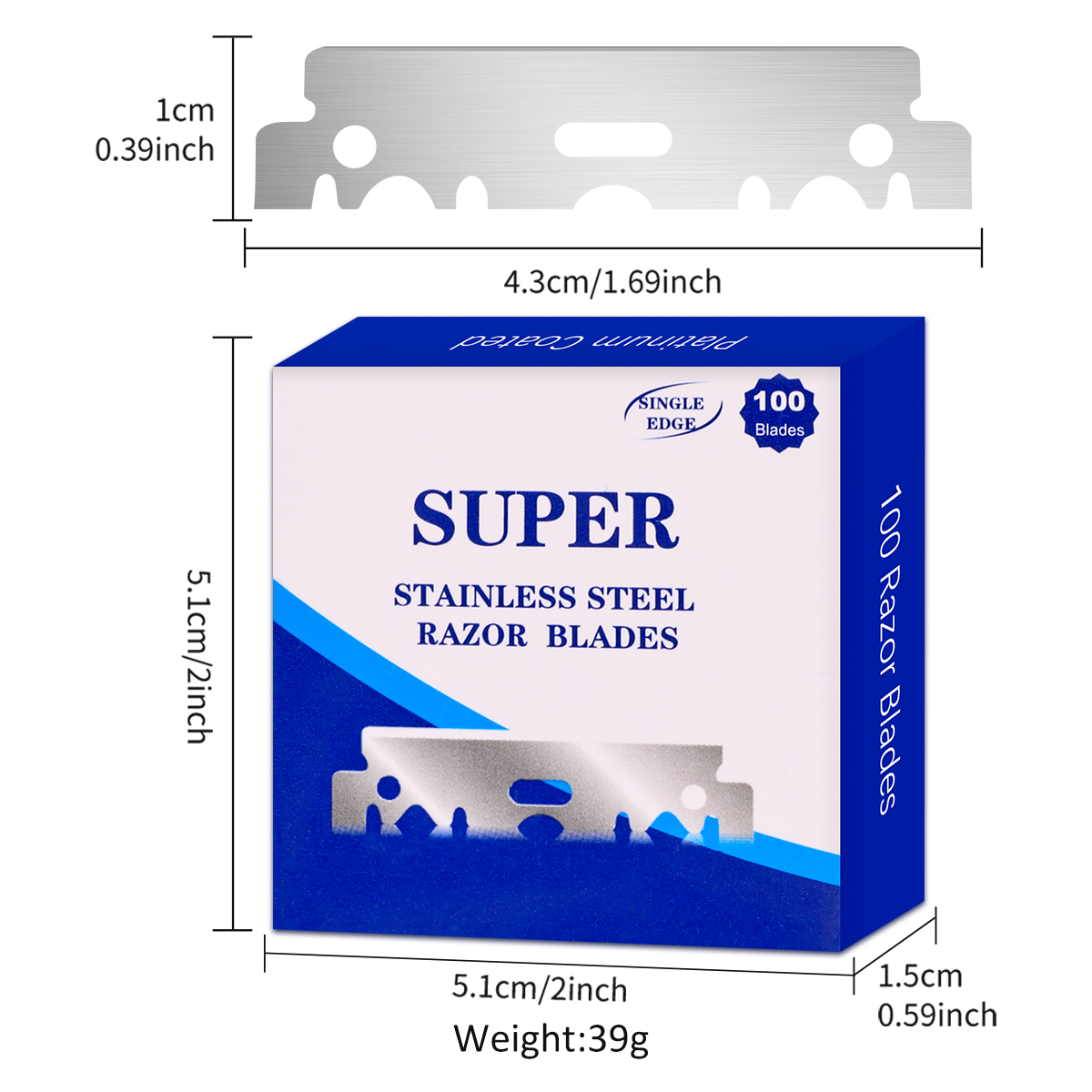 100pcs Stainless Steel Safety  - Safety Razor Handle ulasan dan harga