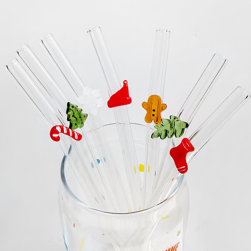 7Pcs Reusable Straws Clear Gla - Reusable Straw ulasan dan harga