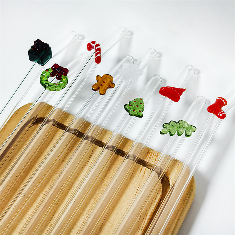 7Pcs Reusable Straws Clear Gla - Reusable Straw ulasan dan harga
