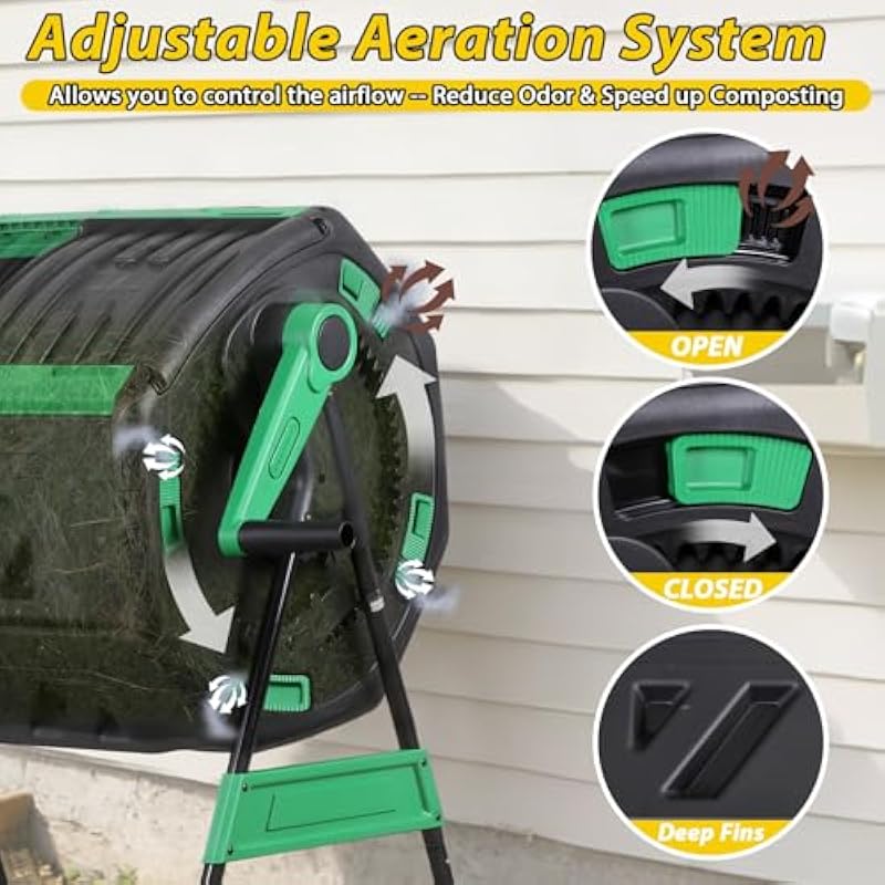 53-Gallon Two-Section Rotating - Compost Bin ulasan dan harga
