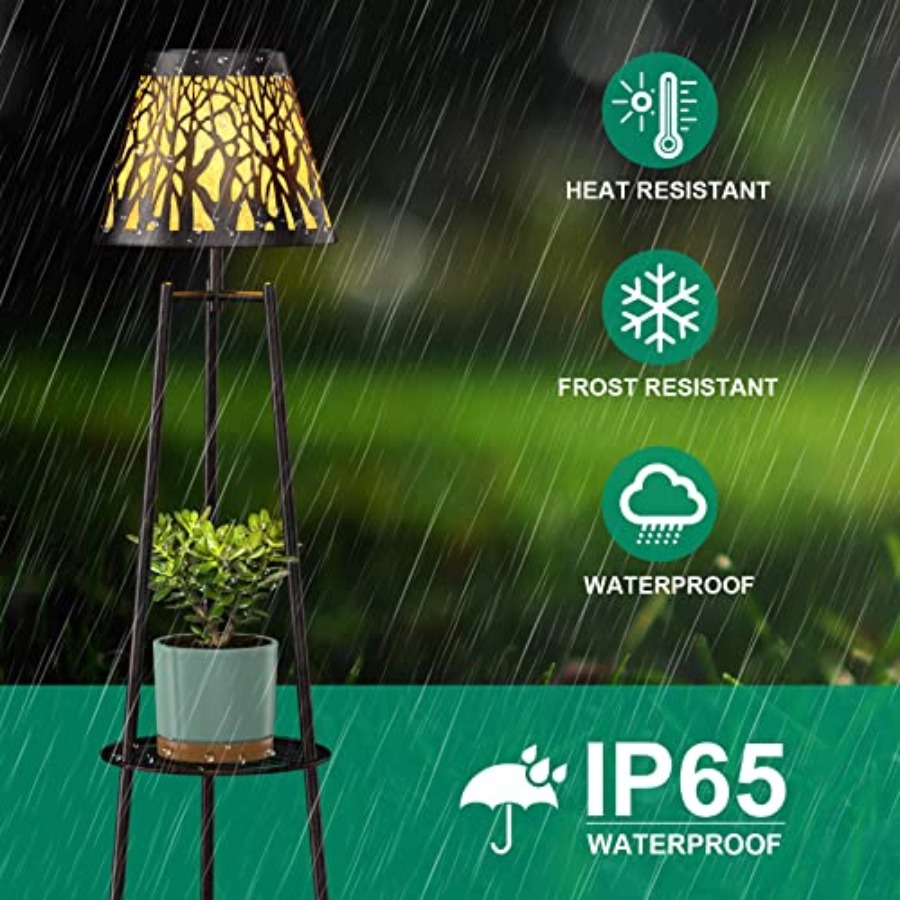 2 Pack Outdoor Solar Floor Lam - Solar Garden Light ulasan dan harga