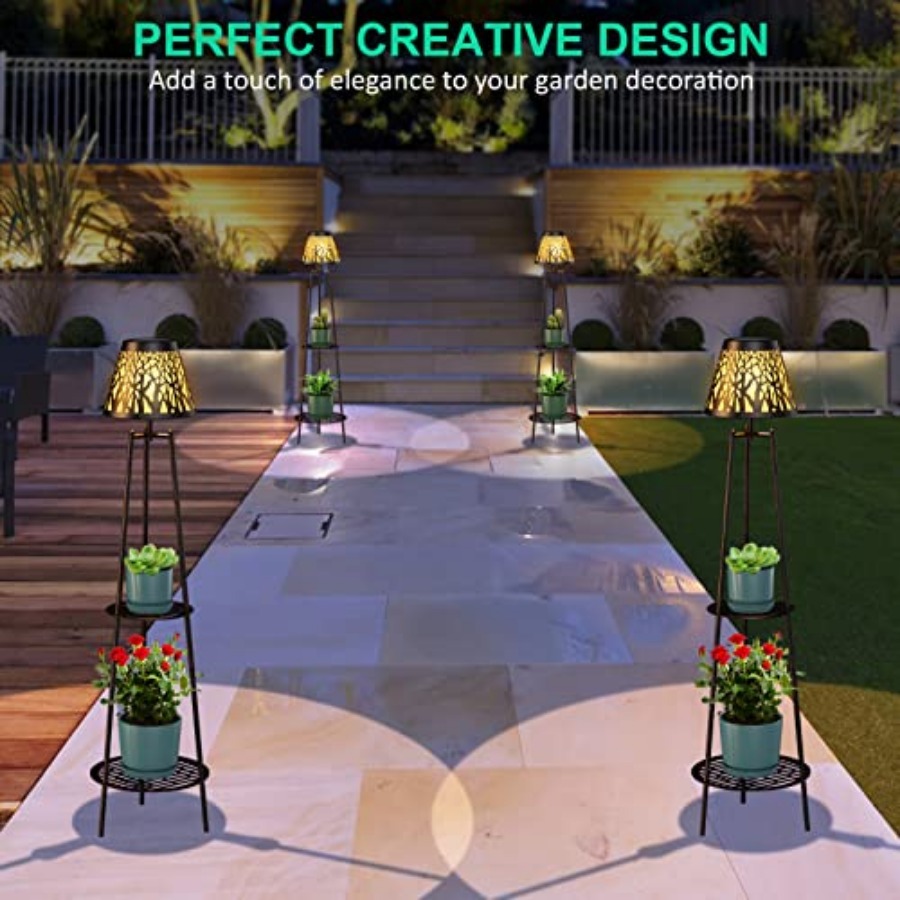 2 Pack Outdoor Solar Floor Lam - Solar Garden Light ulasan dan harga