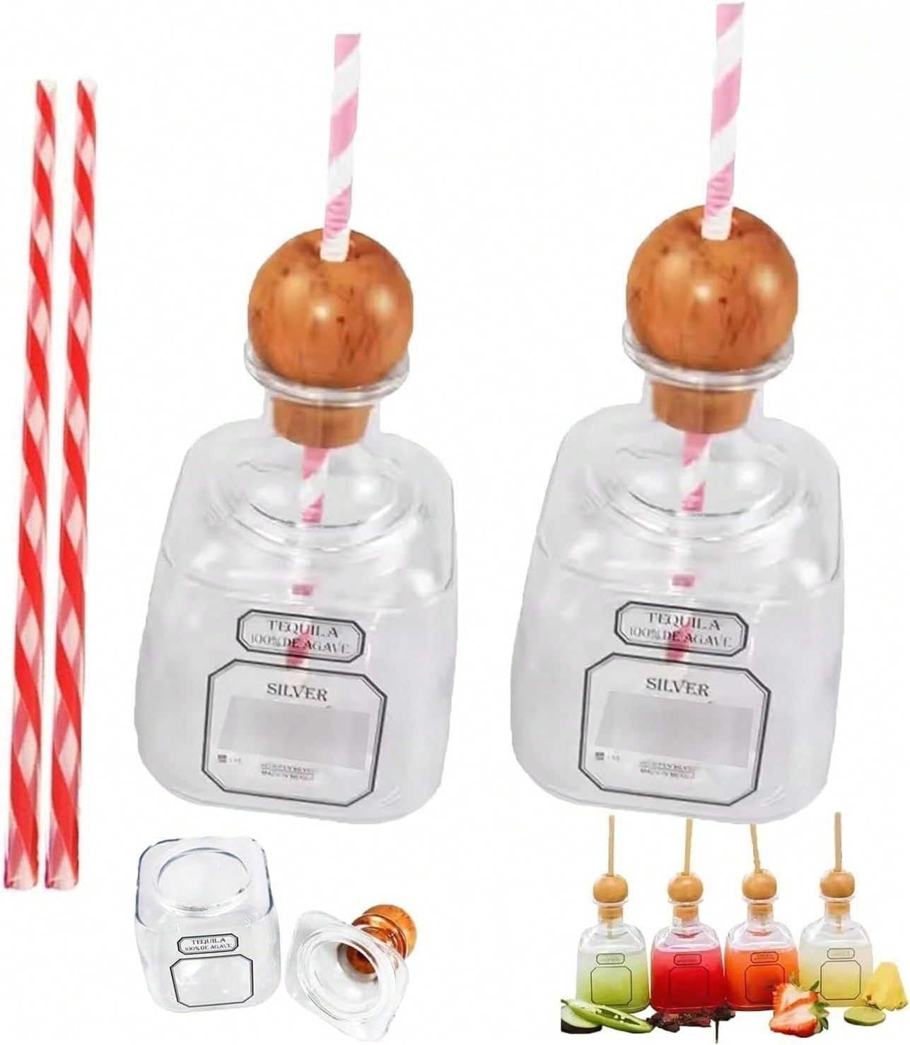 2 Reusable Wine Bottle Cups Wi - Reusable Straw ulasan dan harga