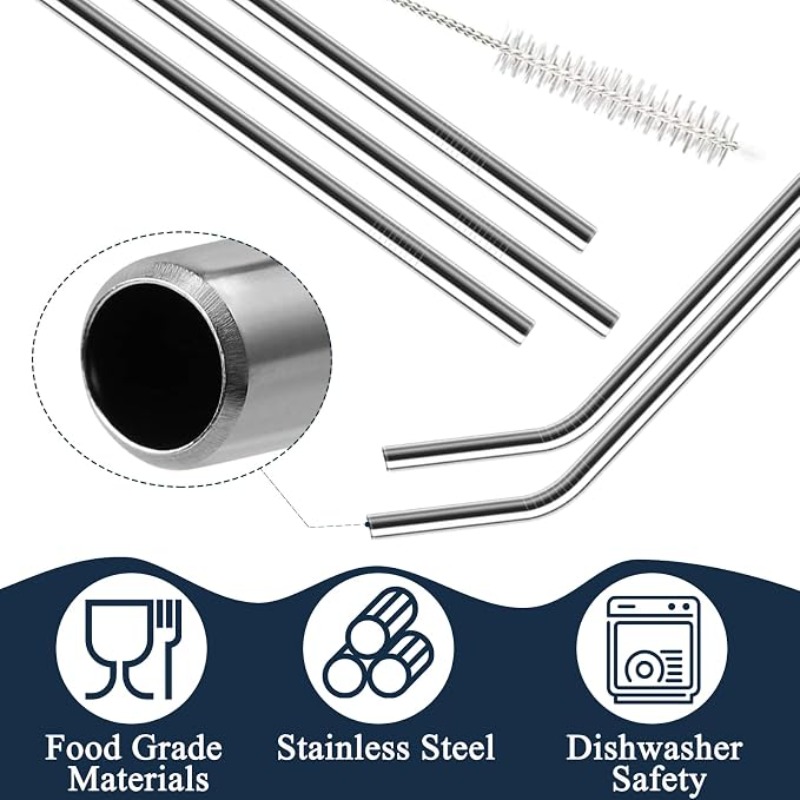 3pcs Reusable Stainless Steel  - Reusable Straw ulasan dan harga