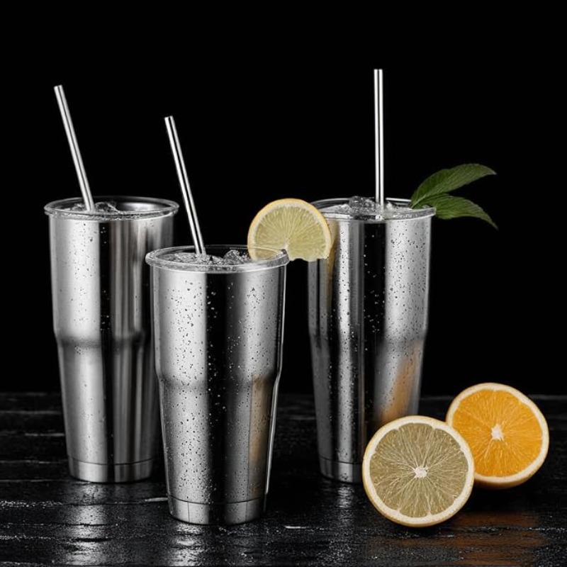 3pcs Reusable Stainless Steel  - Reusable Straw ulasan dan harga