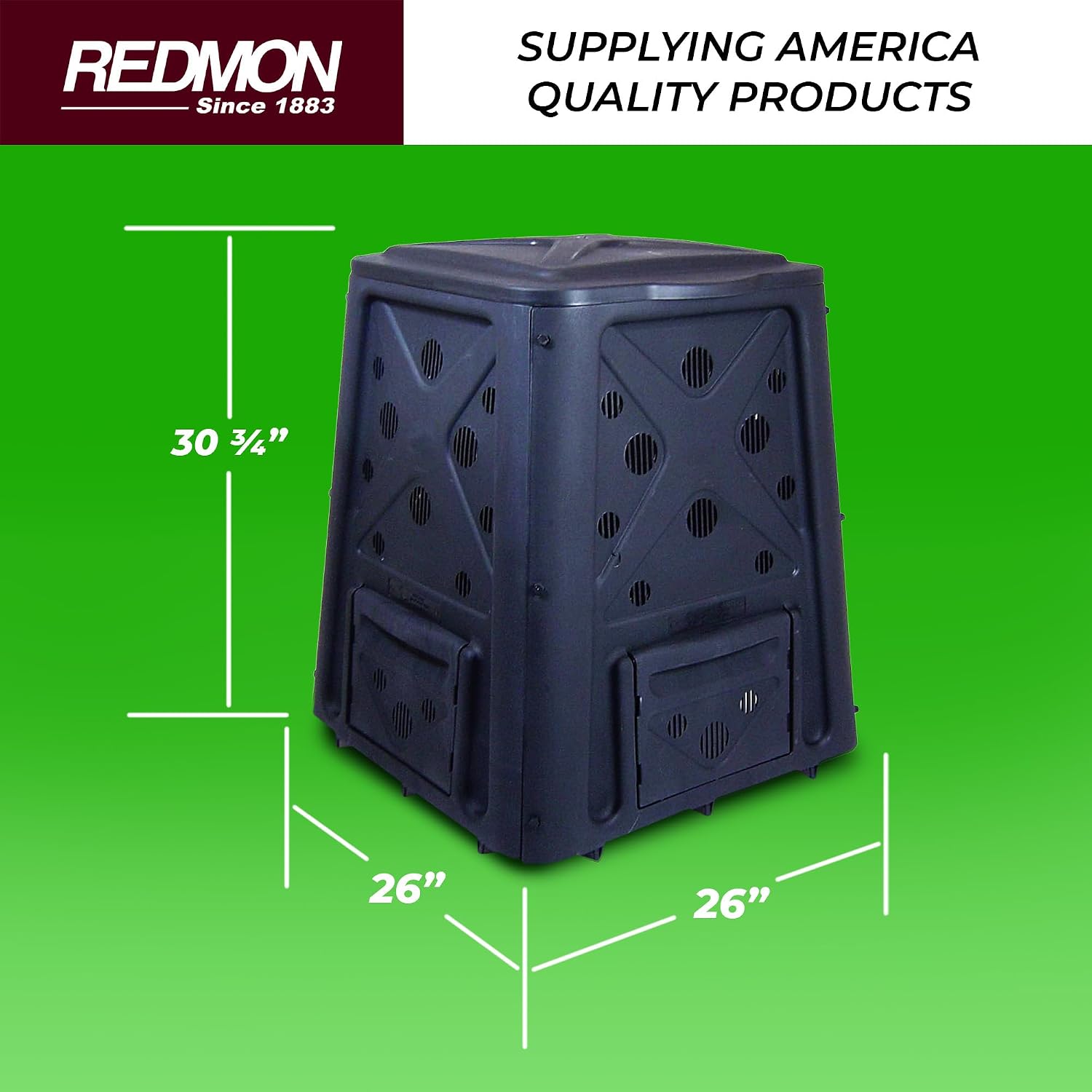 Redmon Outdoor Compost Bin wit - Compost Bin ulasan dan harga
