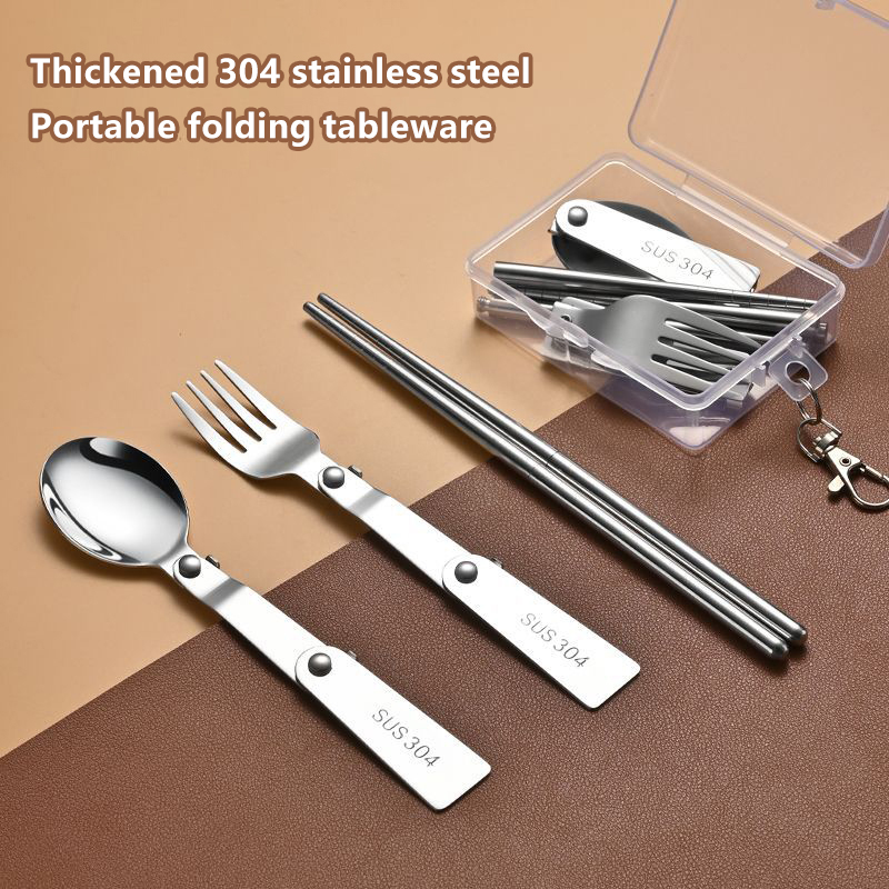 1PC/3PCS Stainless Steel Porta - Bamboo Cutlery ulasan dan harga