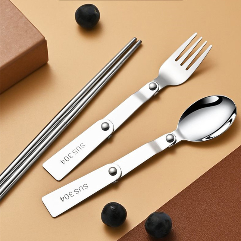 1PC/3PCS Stainless Steel Porta - Bamboo Cutlery ulasan dan harga