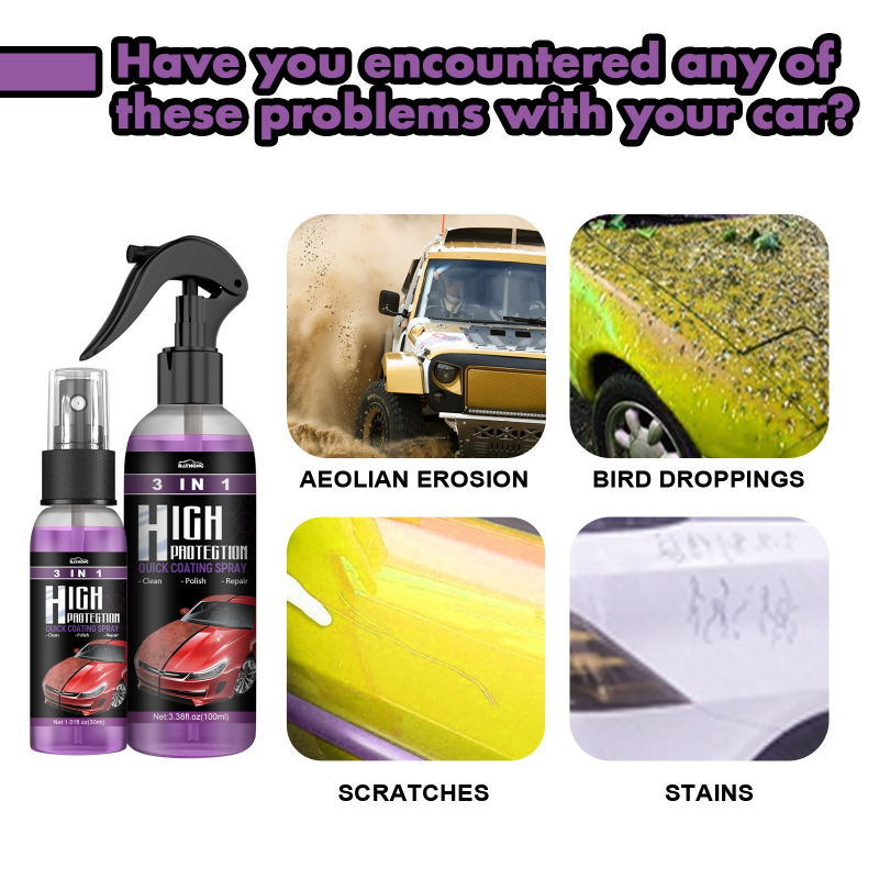 3 IN 1 Car Ceramic Coating Spr - Beeswax Wrap ulasan dan harga