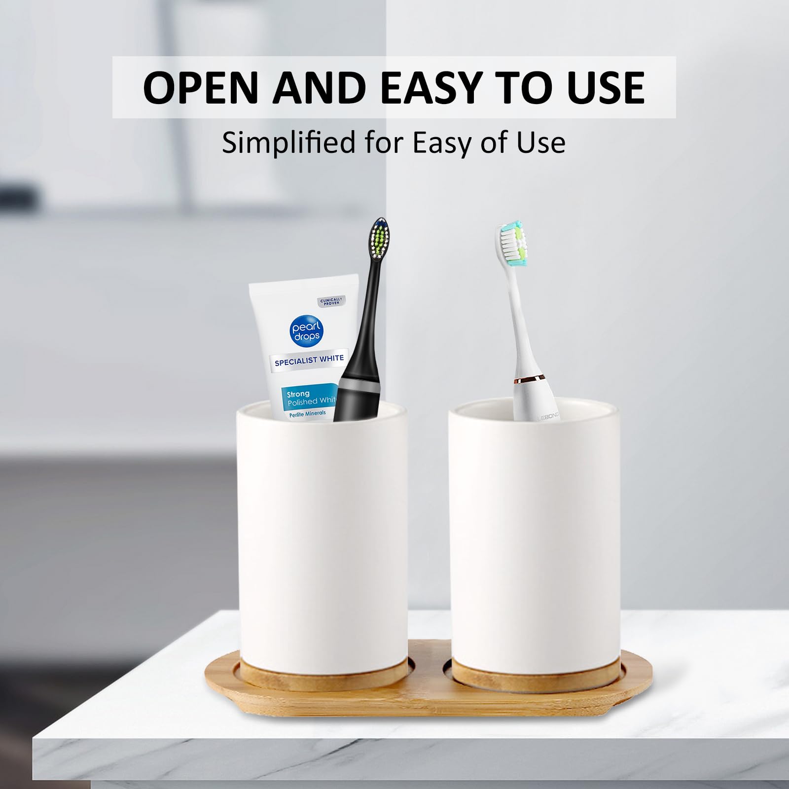 Ceramic Bathroom Set Fine Cera - Bamboo Toothbrush ulasan dan harga