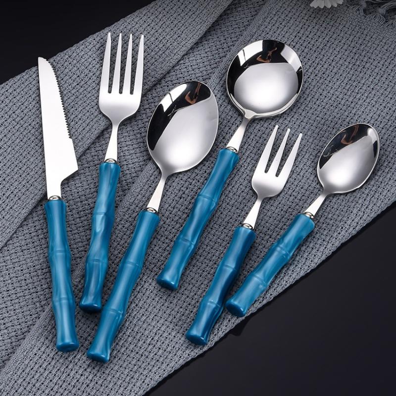Bamboo Handle Acrylic 304 Stai - Bamboo Cutlery ulasan dan harga